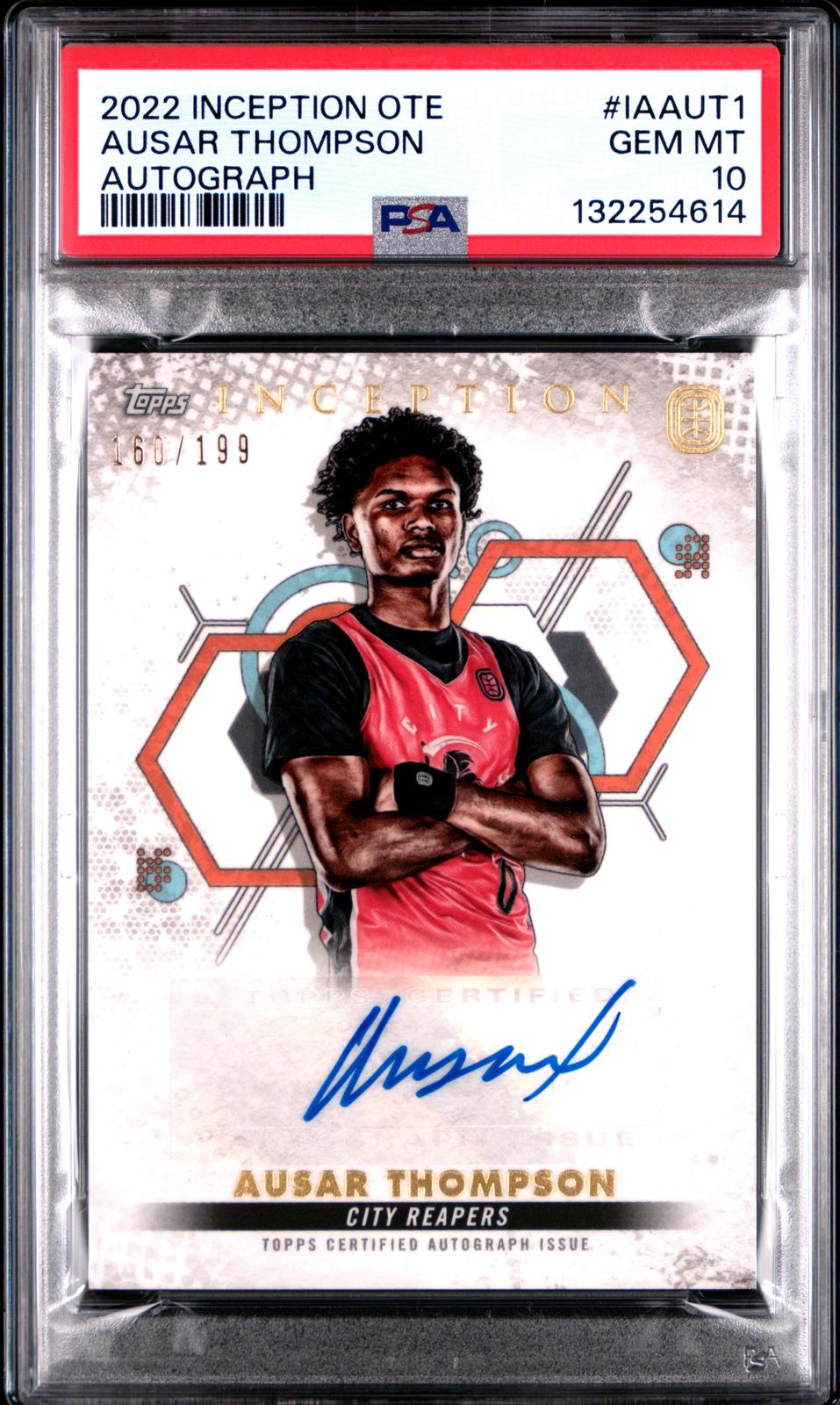 2022 Topps Inception Overtime Elite Autographs Ausar Thompson 10 PSA #IAAUT1
