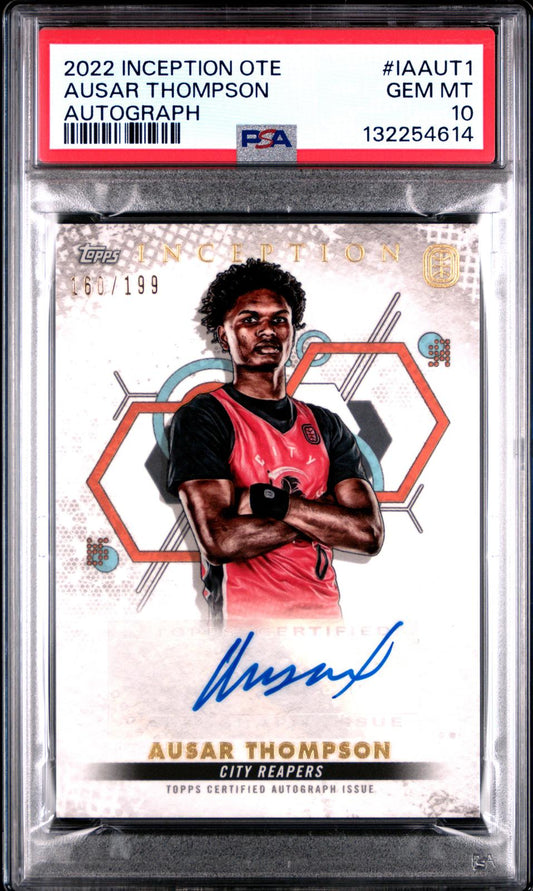 2022 Topps Inception Overtime Elite Autographs Ausar Thompson 10 PSA #IAAUT1