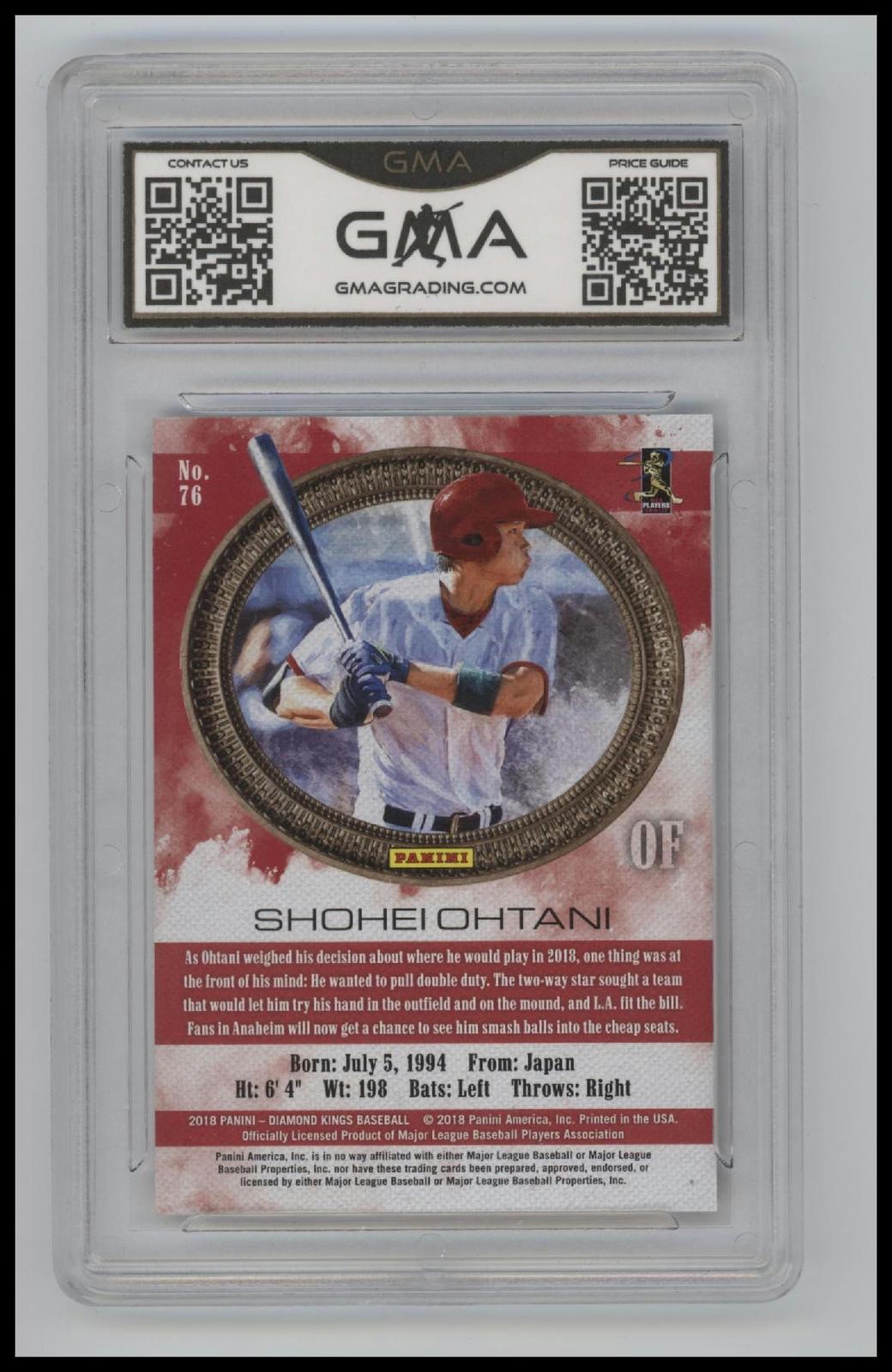 2018 Panini Diamond Kings Shohei Ohtani RC 10 GMA #76