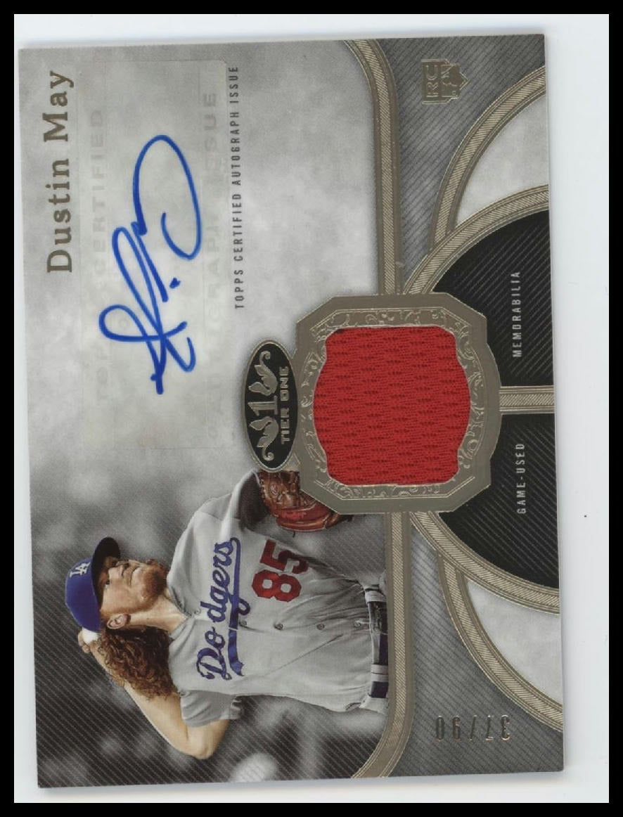 2020 Topps Tier One Relics Auto Dustin May #/90 #T1AR-DM