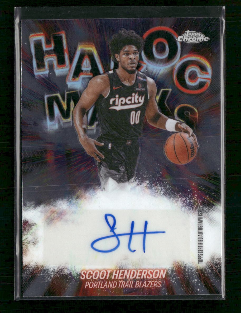 2025-26 Topps Chrome Update Havoc Marks Scoot Henderson AU #HM-SH