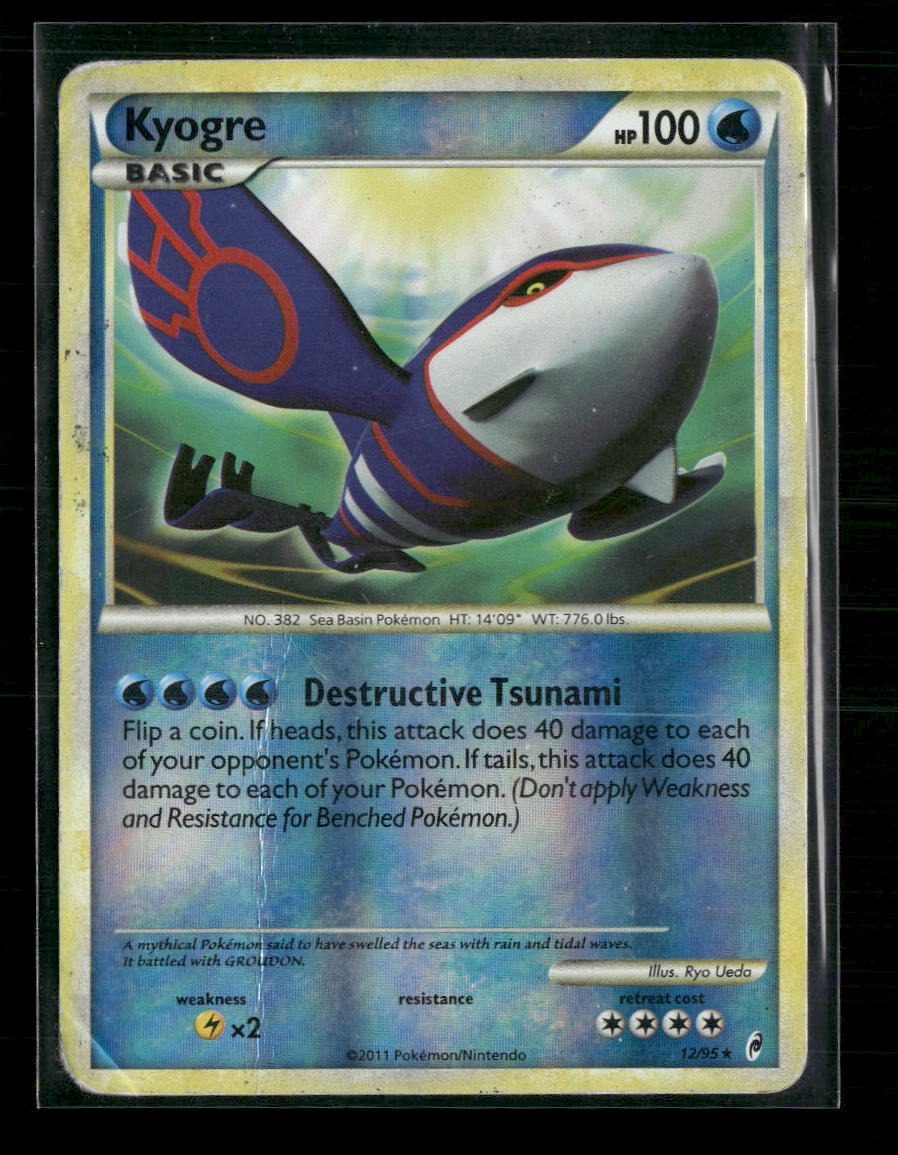 Call of Legends Kyogre Reverse Holo #12/95 Damaged