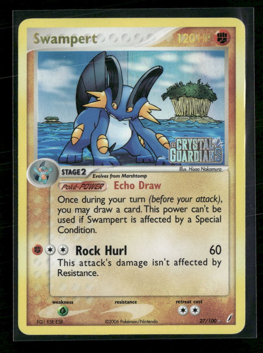 EX Crystal Guardians Swampert Reverse Holo #27/100