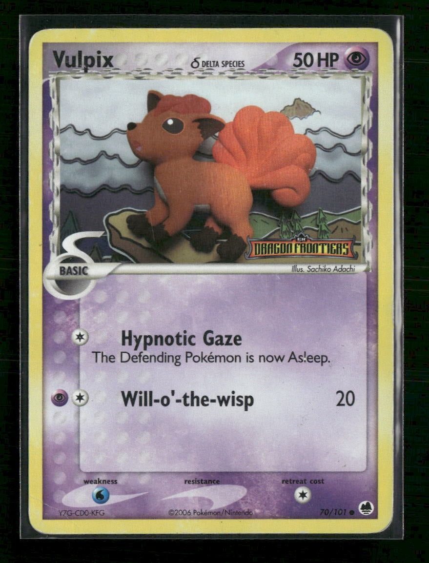 Dragon Frontiers Vulpix (Delta Species) Reverse Holo #70/101