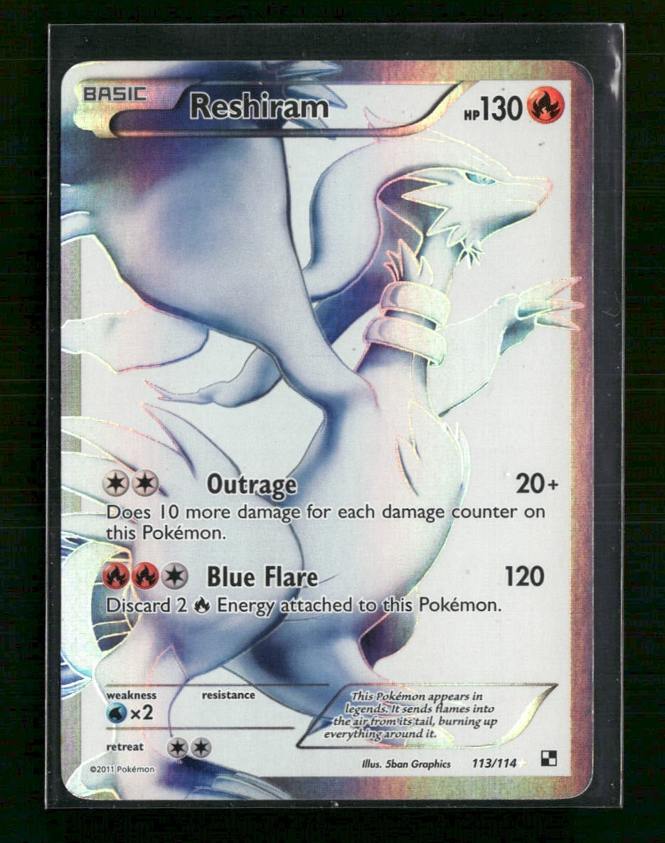 Black and White Reshiram (113 Full Art) #113/114