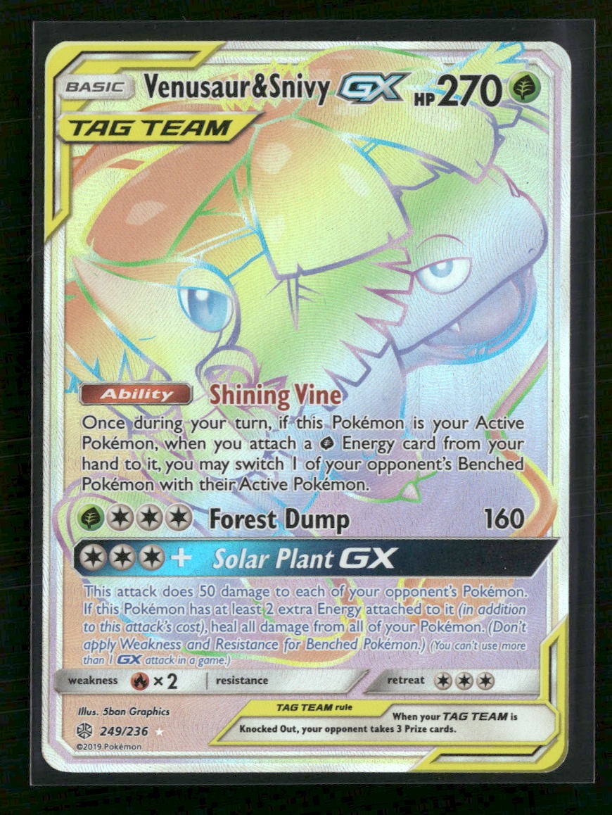 SM - Cosmic Eclipse Venusaur & Snivy GX (Secret) #249/236