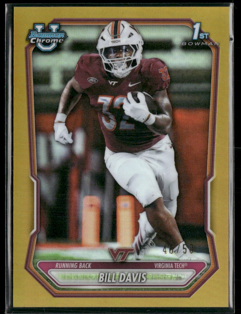 2026 Bowman Chrome Prospects Gold Refractor Bill Davis #/50 #BCP-77