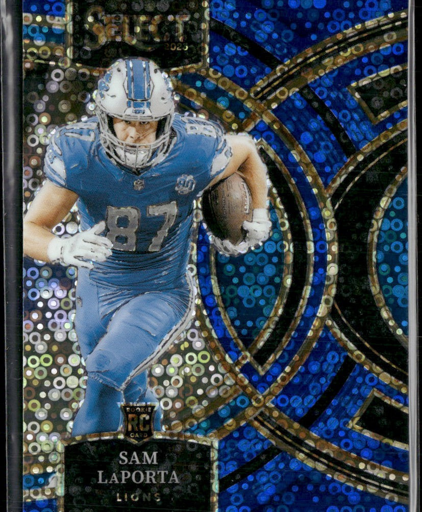 2023 Panini Select Blue Disco Prizm Sam LaPorta RC #/25 #106