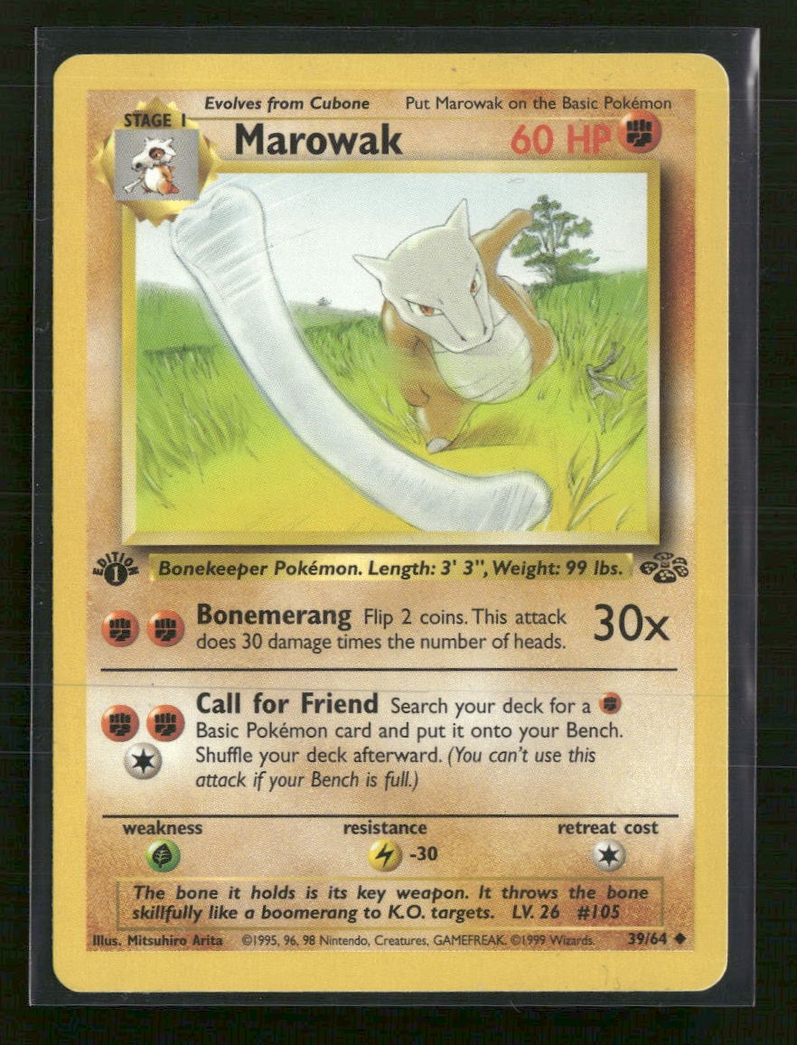 Jungle Marowak 1st Edition #39/64