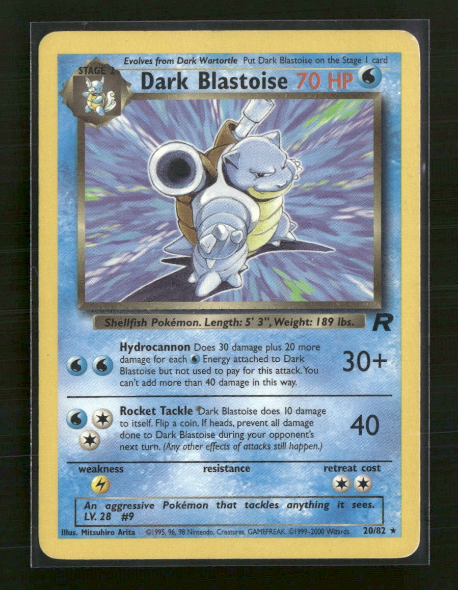 Team Rocket Dark Blastoise (20) #20/82 Damaged