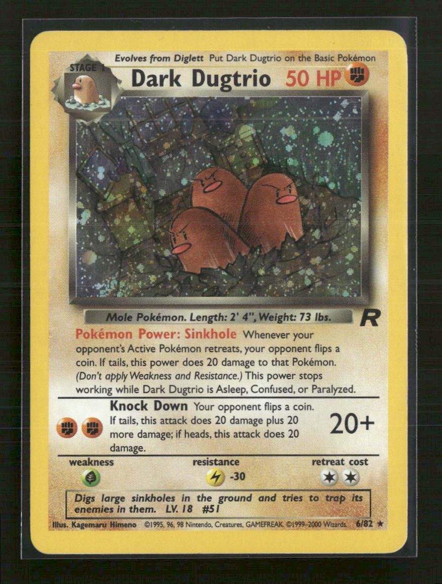 Team Rocket Dark Dugtrio (6) #06/82