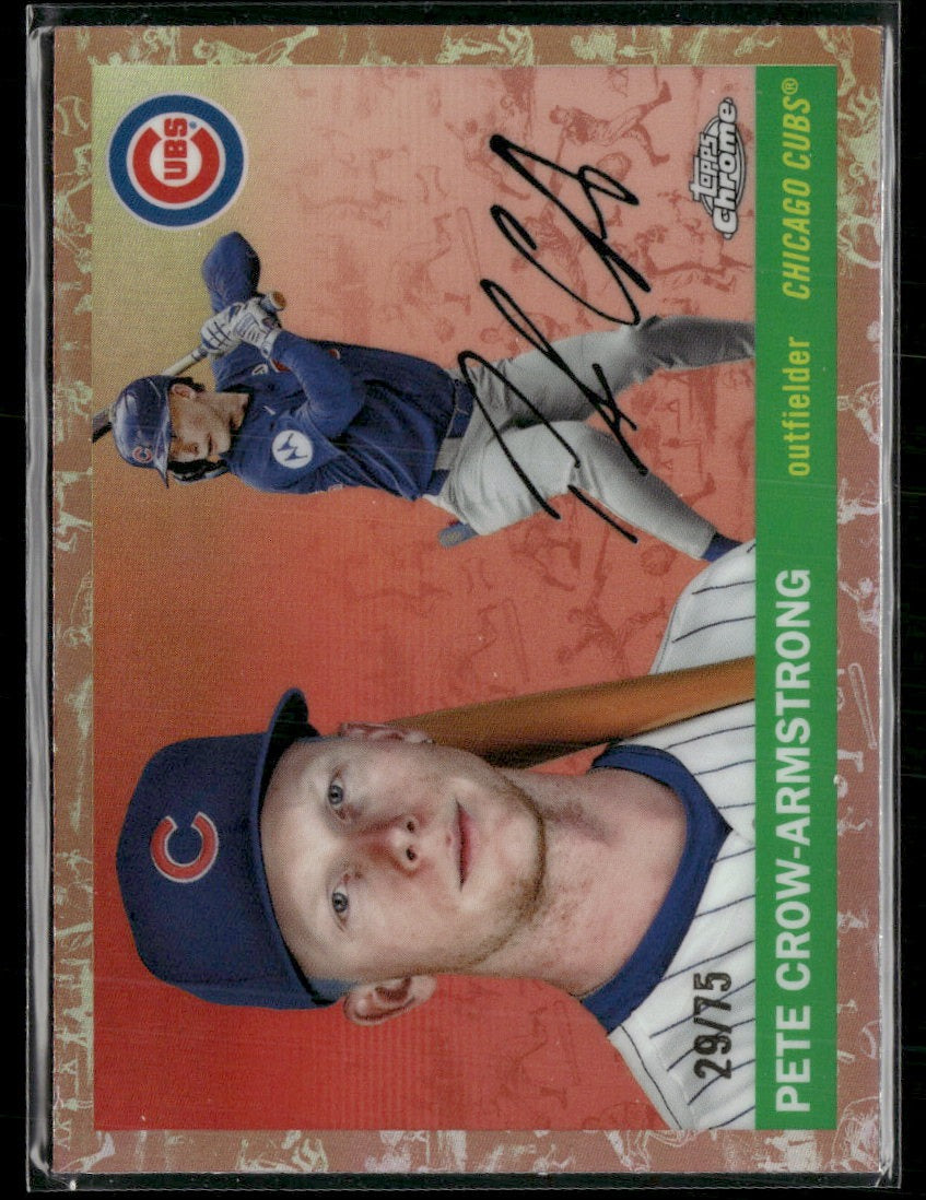 2025 Topps Platinum Toile Cream Rose Gold Refractor Pete Crow-Armstrong #/75 #73