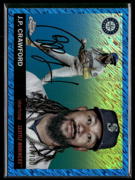 2025 Topps Chrome Platinum Blue Shimmer Refractor J.P. Crawford #/100 #138