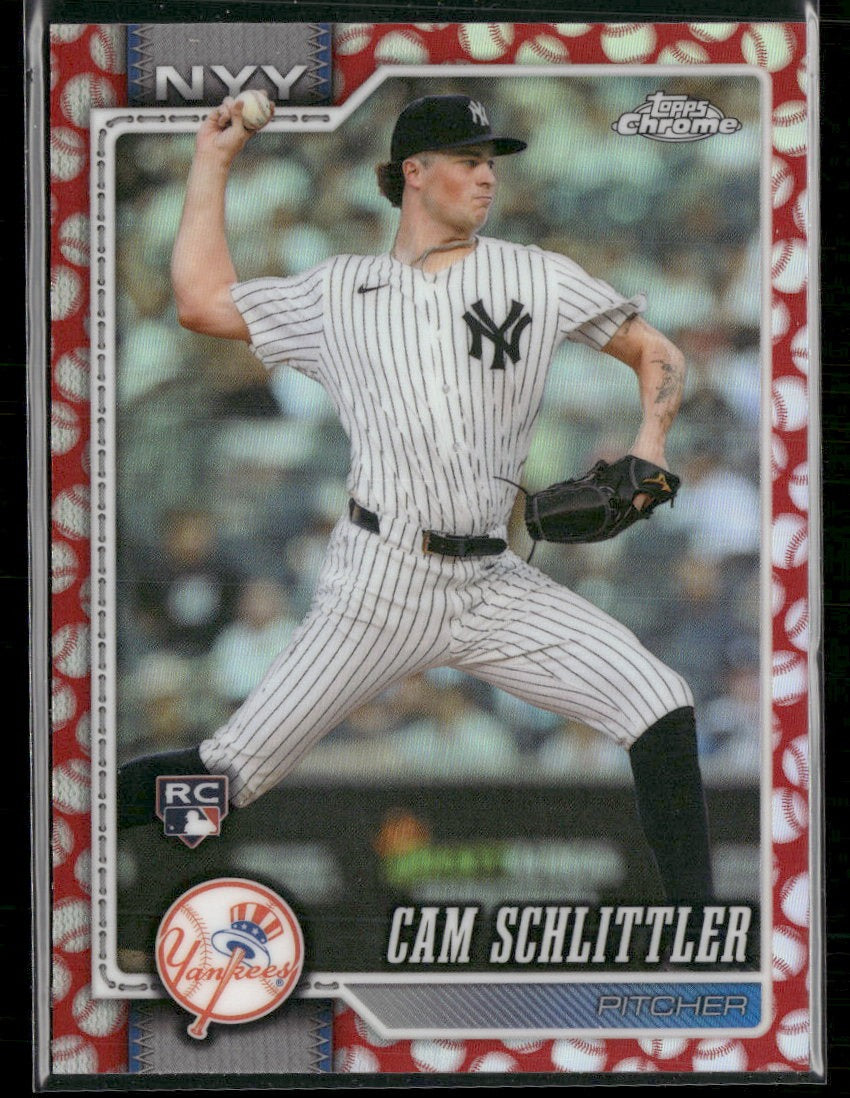 2026 Topps Chrome Baseball Seams Refractor Cam Schlittler RC #262