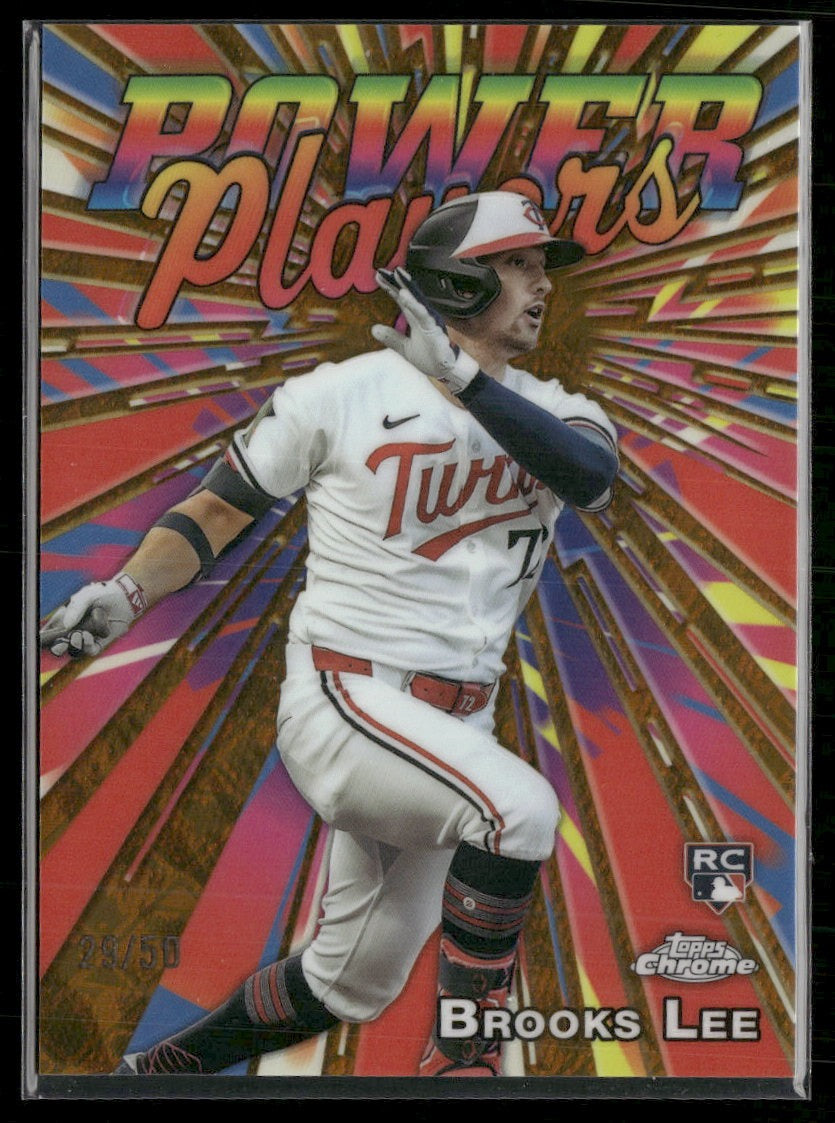 2025 Topps Chrome Power Players Gold Refractor Brooks Lee #/50 #PP-23