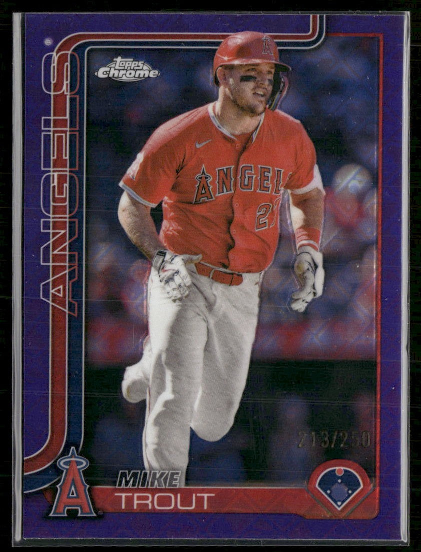 2025 Topps Chrome Logofractor Edition Purple Refractor Mike Trout #/250 #100