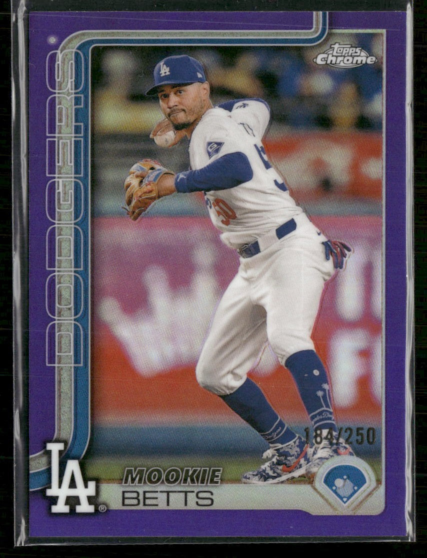 2025 Topps Chrome Purple Refractor Mookie Betts #/250 #50