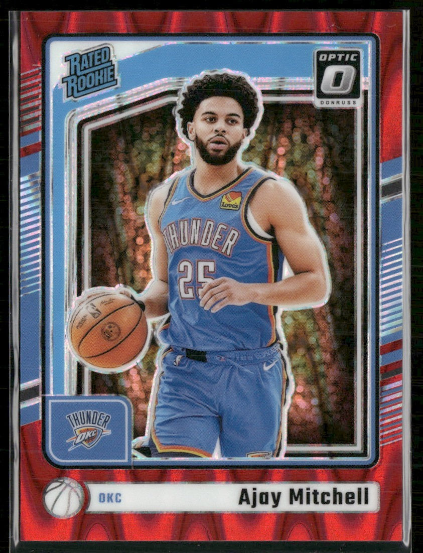 2024-25 Donruss Optic Red Seismic Ajay Mitchell RC #/149 #274