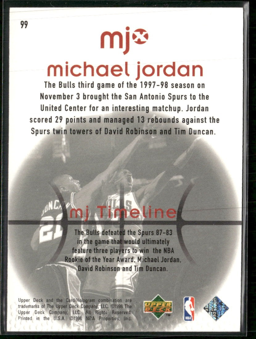1998 Upper Deck MJx Michael Jordan #99