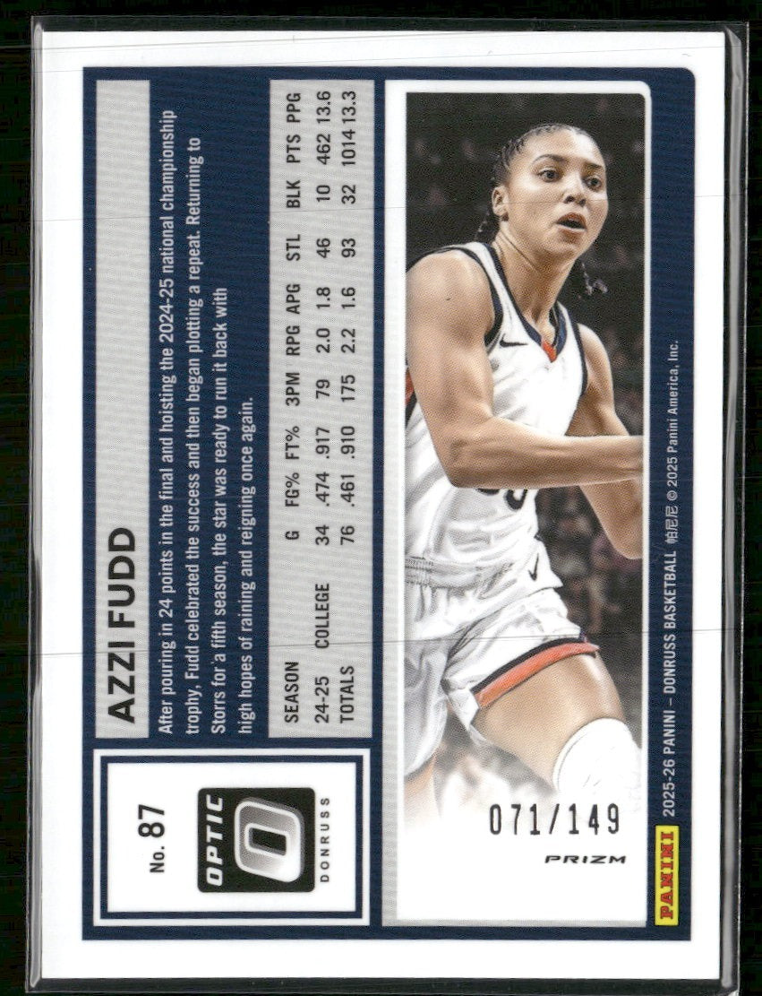 2025-26 Donruss Stars Azzi Fudd #/149 #87