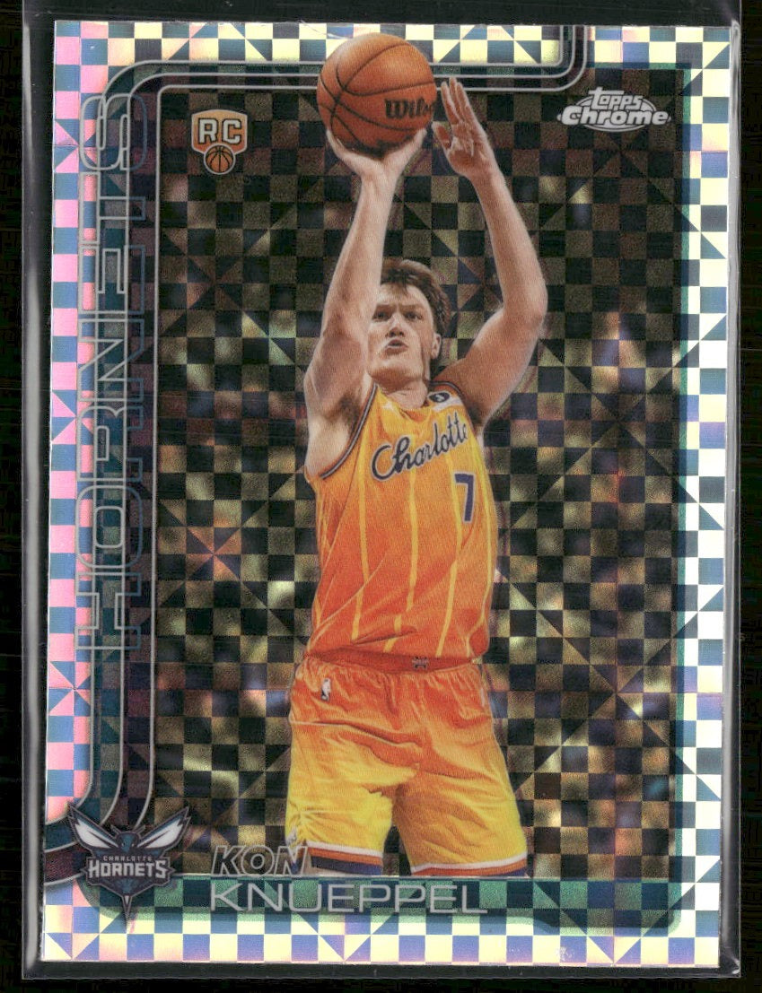 2025-26 Topps Chrome Update X-Fractor Kon Knueppel RC #154