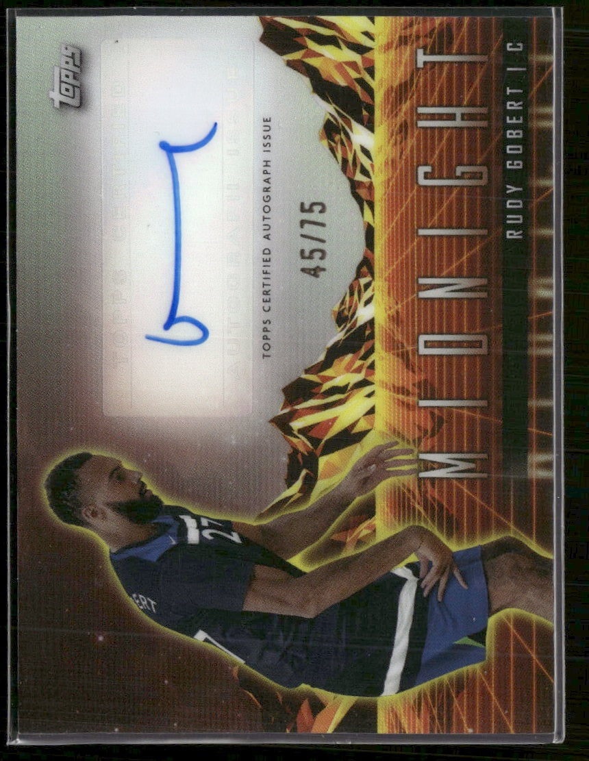 2023-24 Topps Midnight Horizon Signatures Dusk Rudy Gobert #/75 AU #HS-RG
