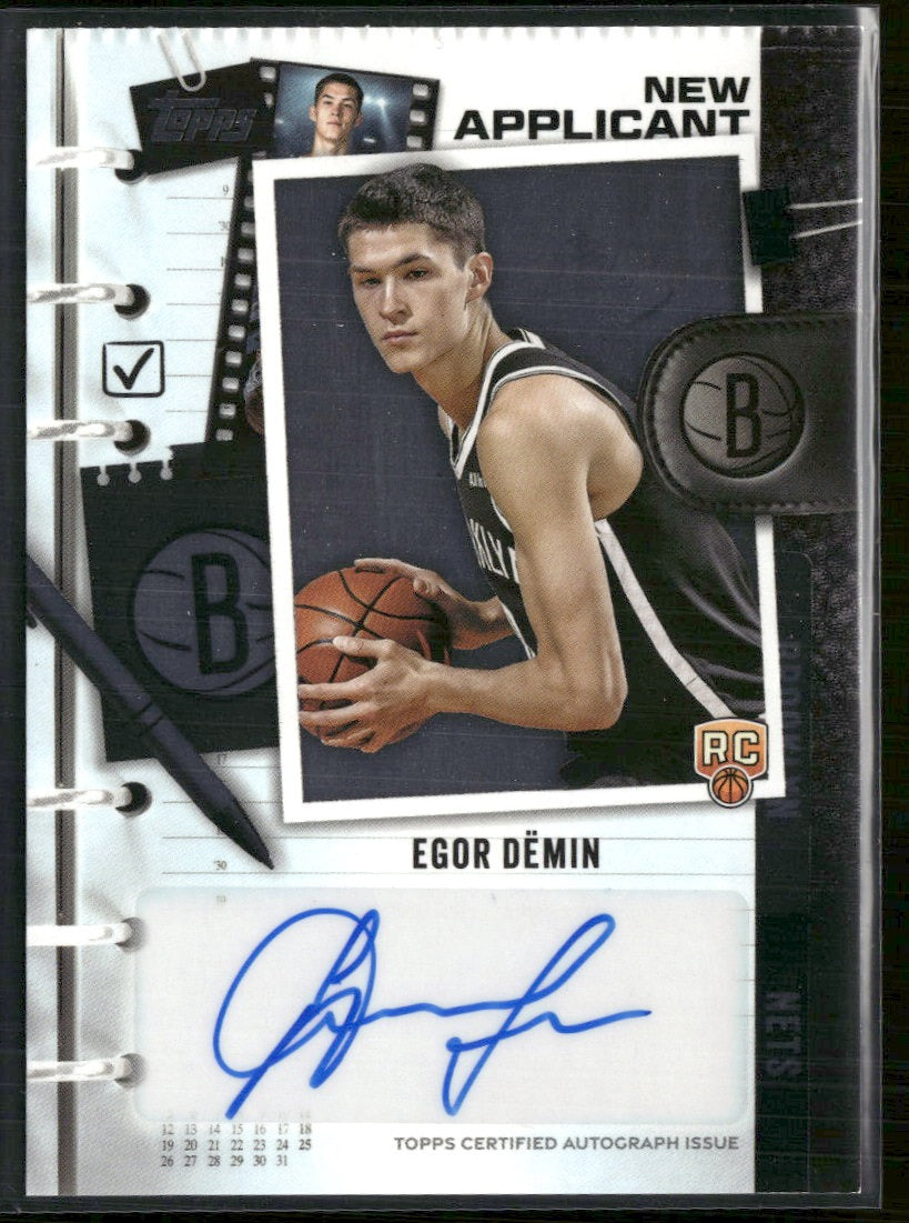 2025-26 Topps New Applicants Autographs Egor Dëmin AU #NA-ED