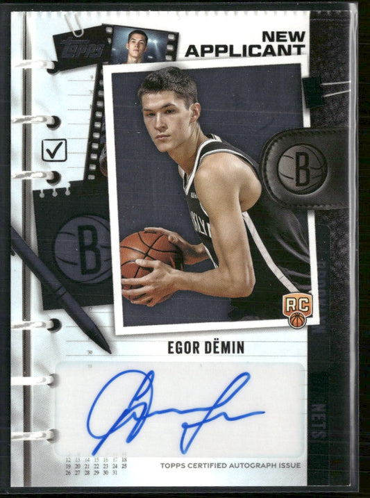 2025-26 Topps New Applicants Autographs Egor Dëmin AU #NA-ED
