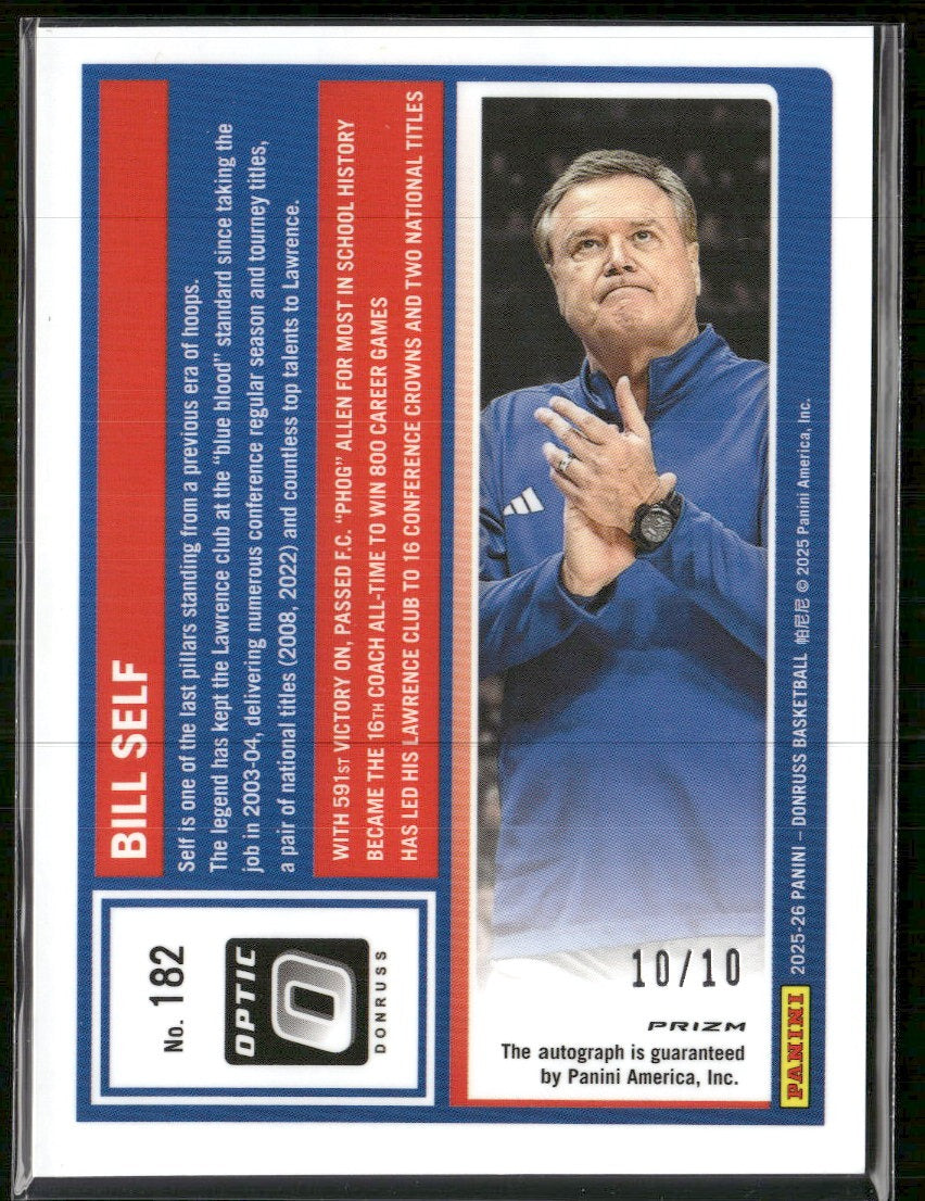 2025-26 Donruss Gold Bill Self #/10 #182