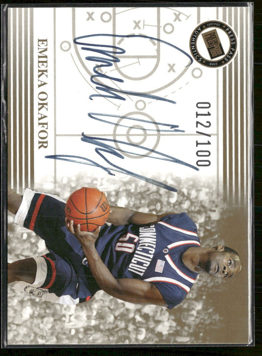 2004 Press Pass Autographs Gold Emeka Okafor #/100 Auto
