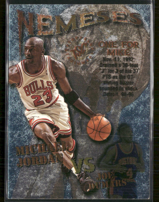 1995-96 Stadium Club Nemeses Michael Jordan / Joe Dumars #N10