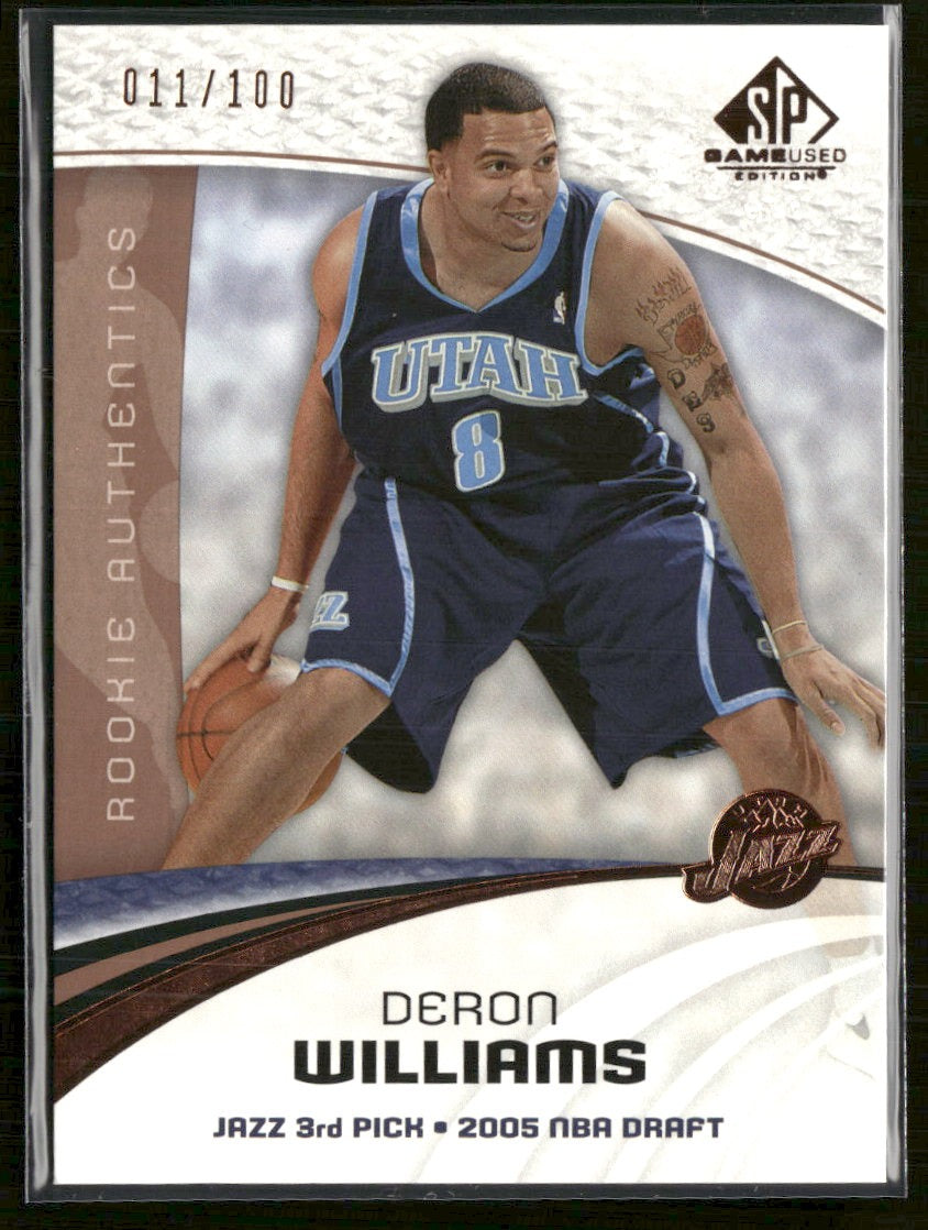 2005-06 SP Game Used Bronze Deron Williams RC #/100 #145