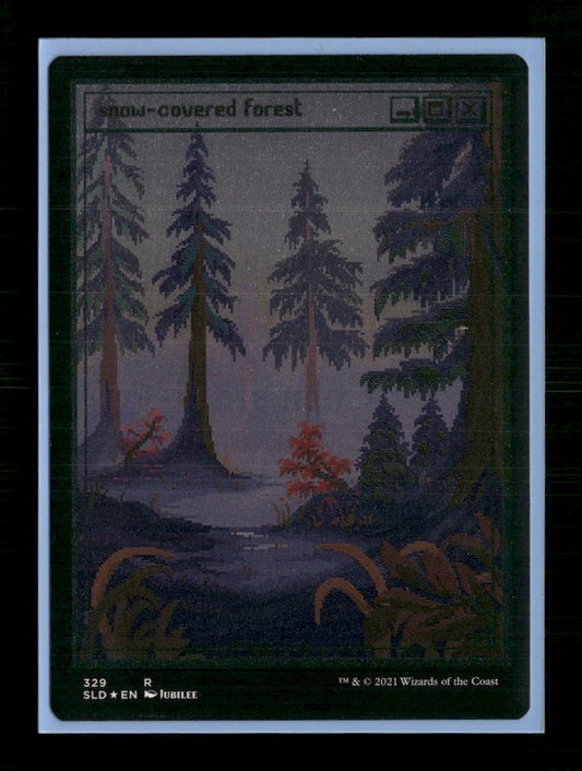 Secret Lair Drop Snow-Covered Forest (PixelSnowLands.jpg) (Foil Etched) #329