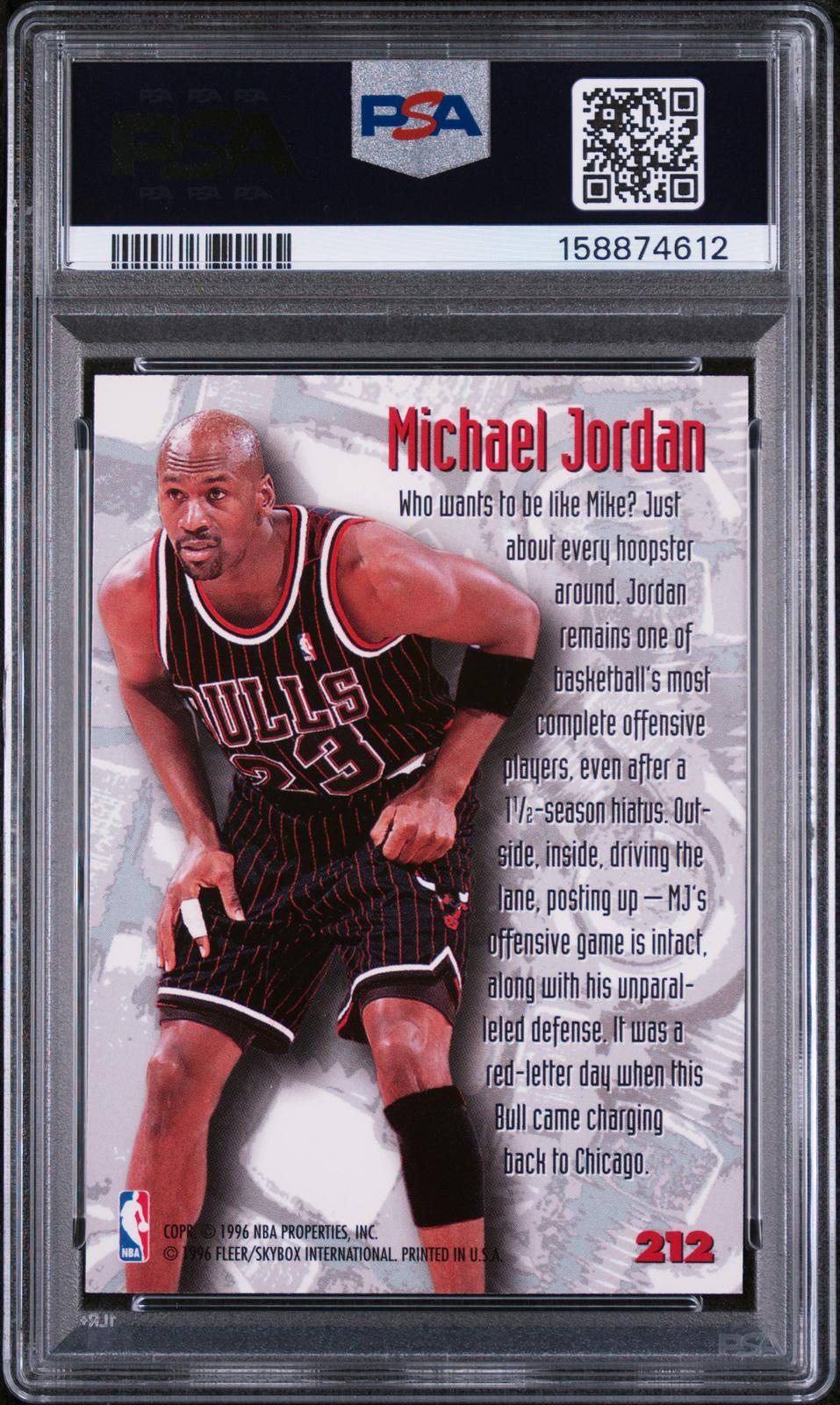 1995 Metal Michael Jordan 9 PSA #212