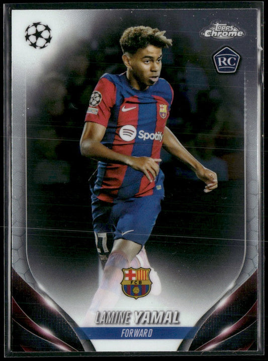 2023-24 Topps Chrome UEFA Club Competitions Lamine Yamal RC #64