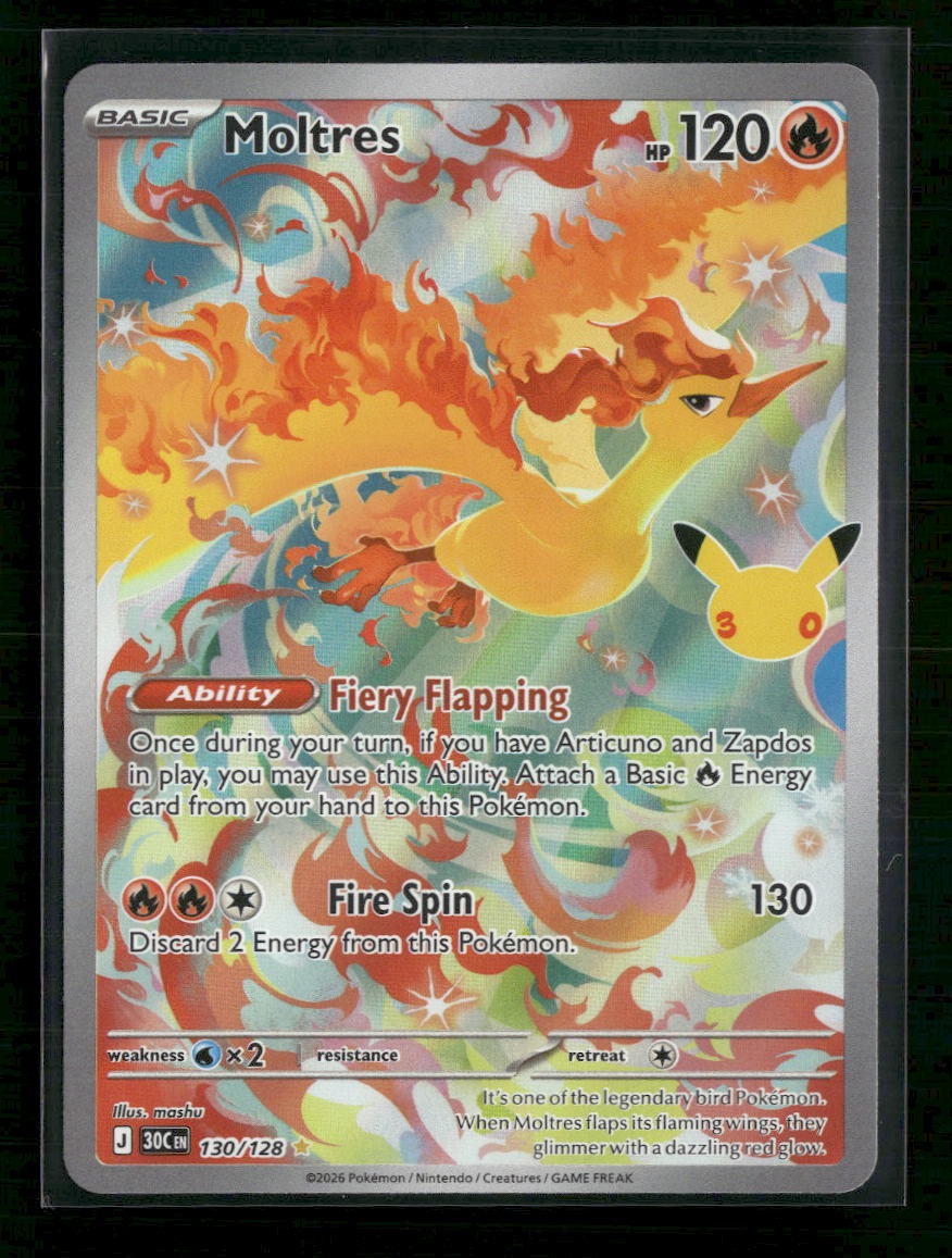 ME: 30th Celebration Moltres #130/128