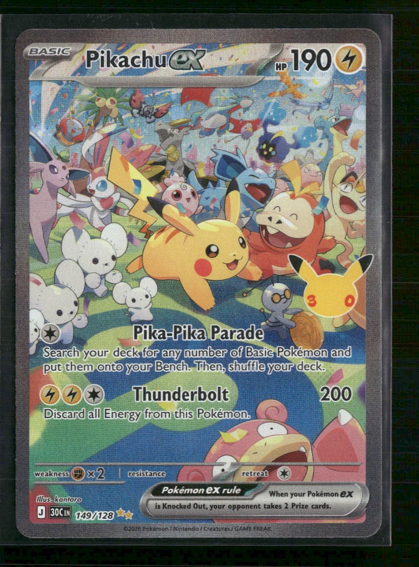 ME: 30th Celebration Pikachu ex #149/128
