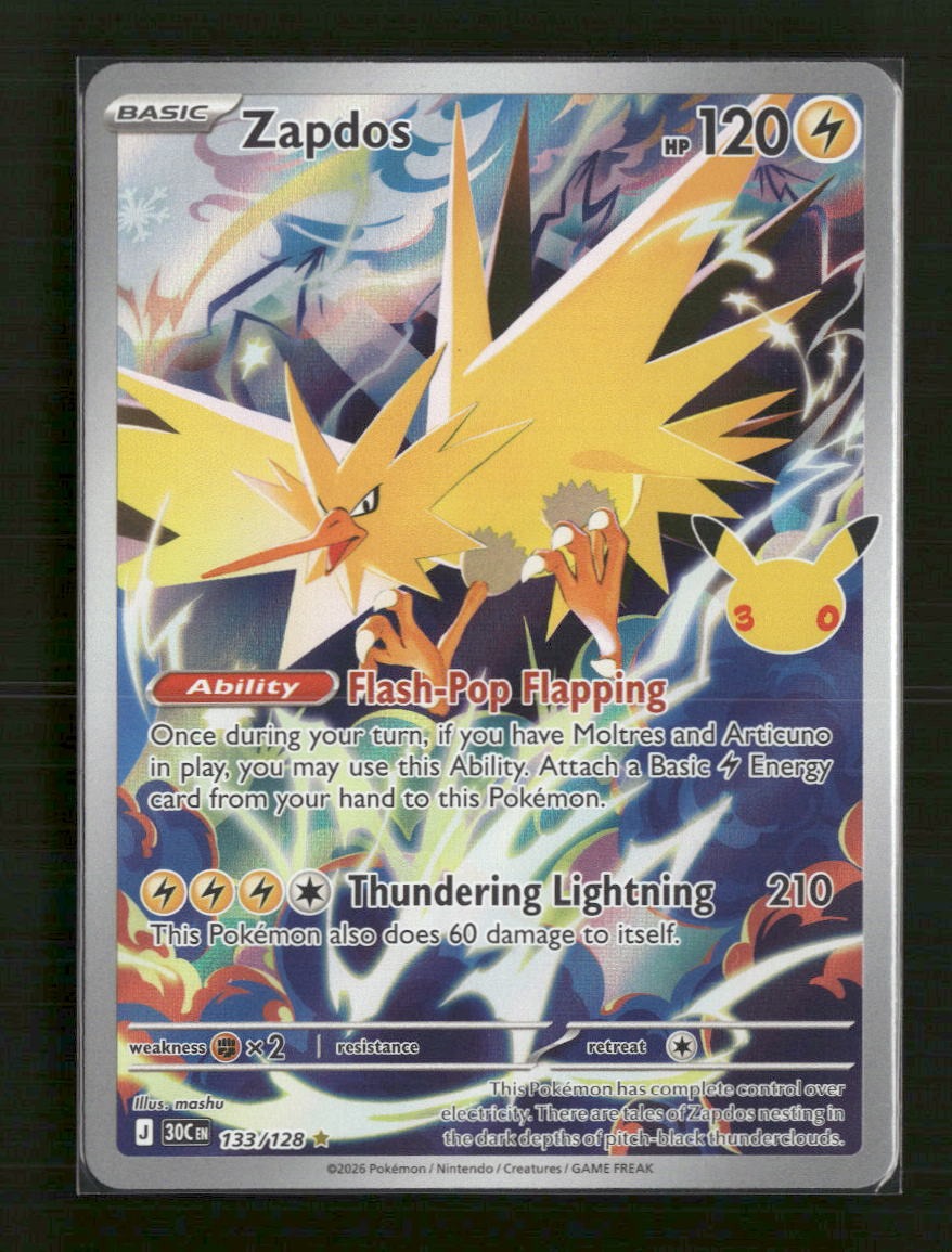 ME: 30th Celebration Zapdos #133/128