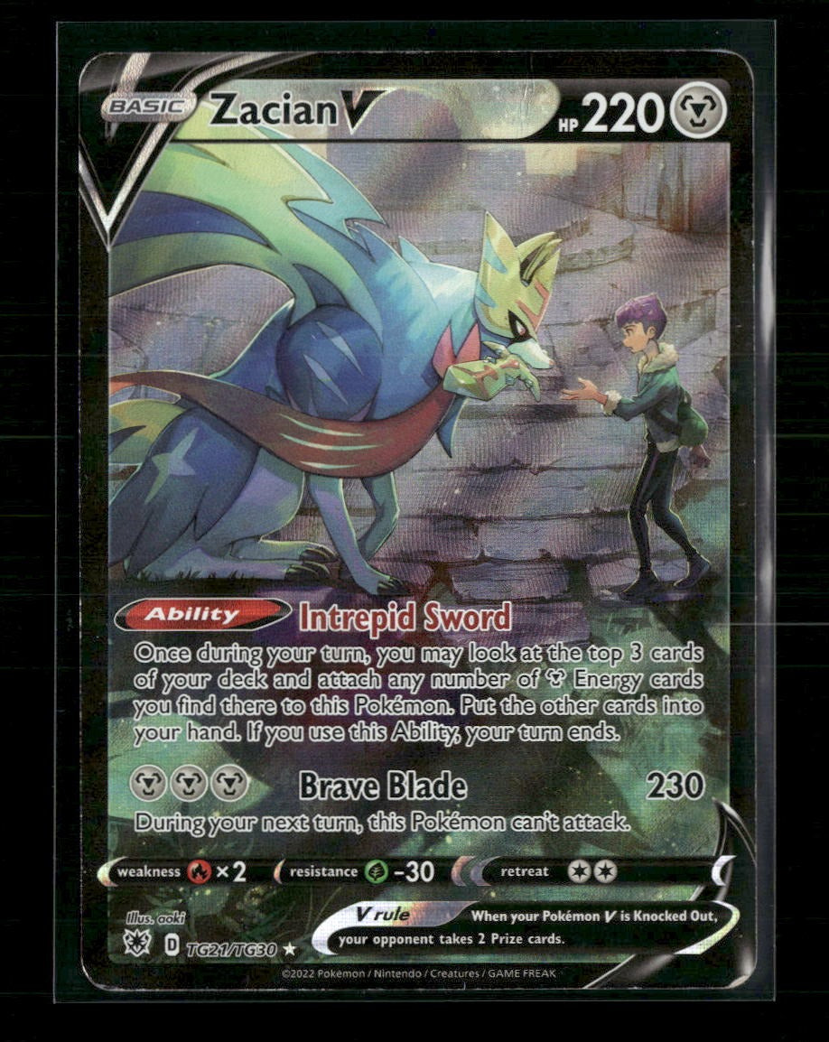 SWSH10: Astral Radiance Trainer Gallery Zacian V (Damaged) #TG21/TG30