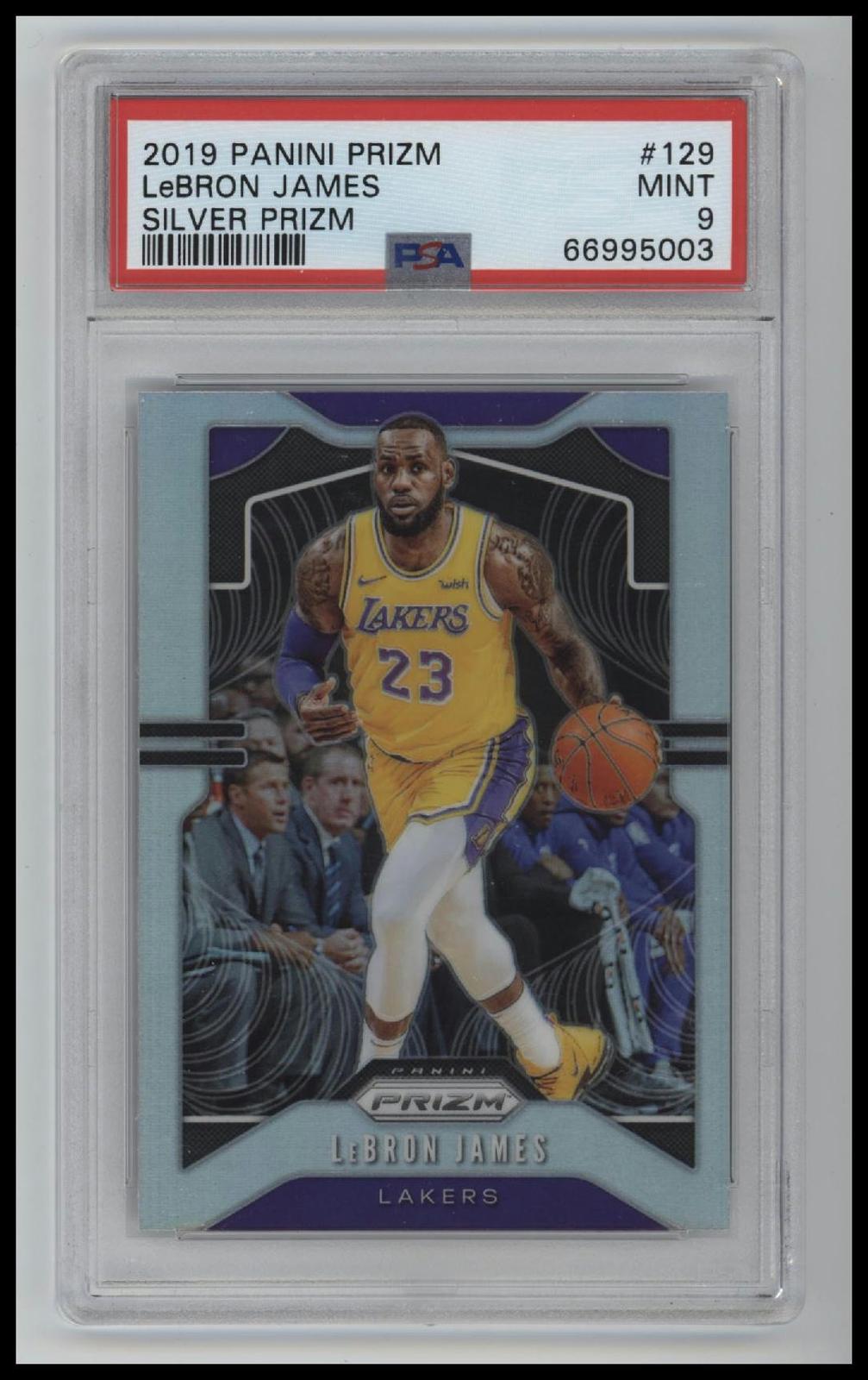 2019 Panini Prizm Silver Prizm Lebron James 9 PSA #129