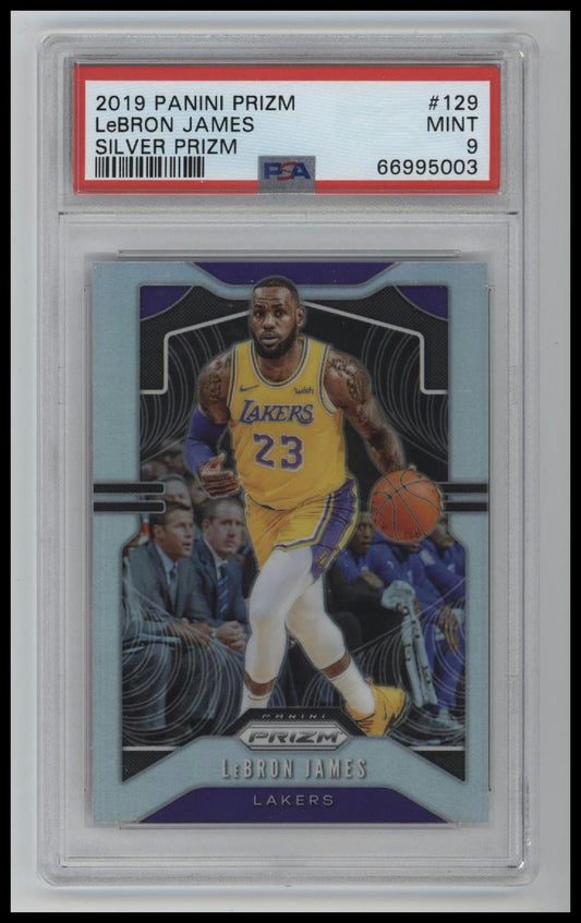 2019 Panini Prizm Silver Prizm Lebron James 9 PSA #129