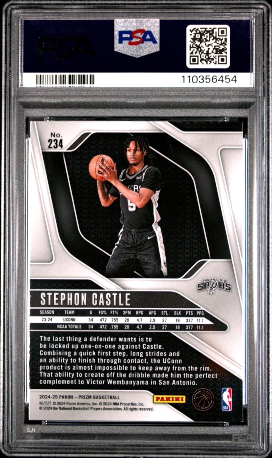 2024 Panini Prizm Stephon Castle 9 PSA #234