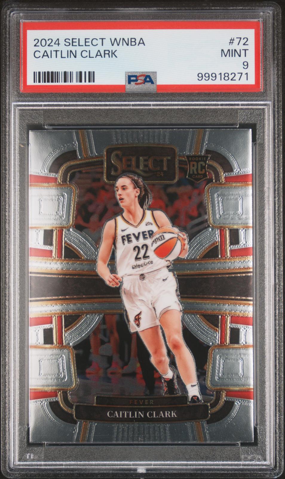 2024 Panini Select Wnba Caitlin Clark 9 PSA #72
