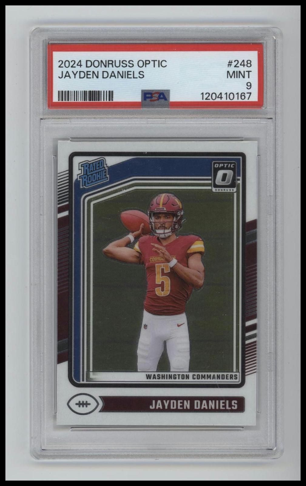 2024 Panini Donruss Optic Jayden Daniels 9 PSA #248