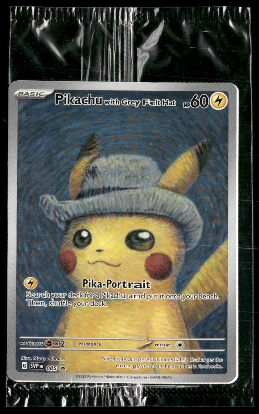 SEALED SV: Scarlet & Violet Promo Cards Pikachu with Grey Felt Hat #085
