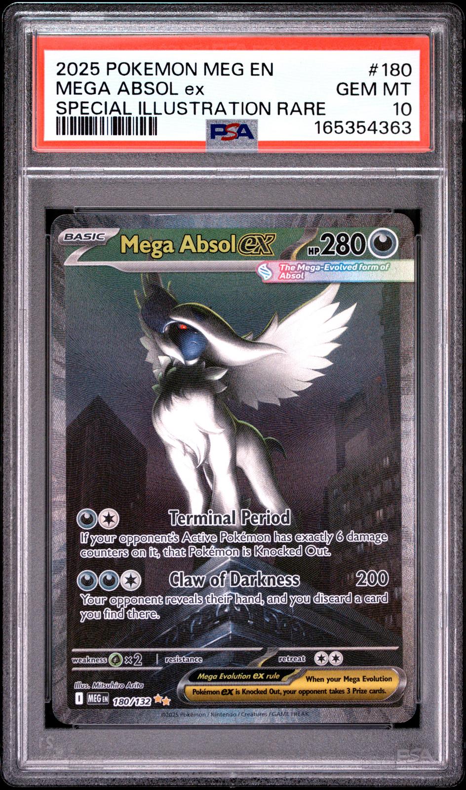 2025 Pokemon Mega Evolution Special Illustration Rare Mega Absol Ex 10 PSA #180
