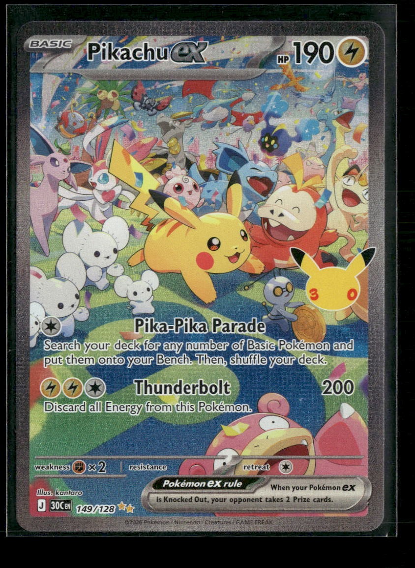 ME: 30th Celebration Pikachu ex #149/128