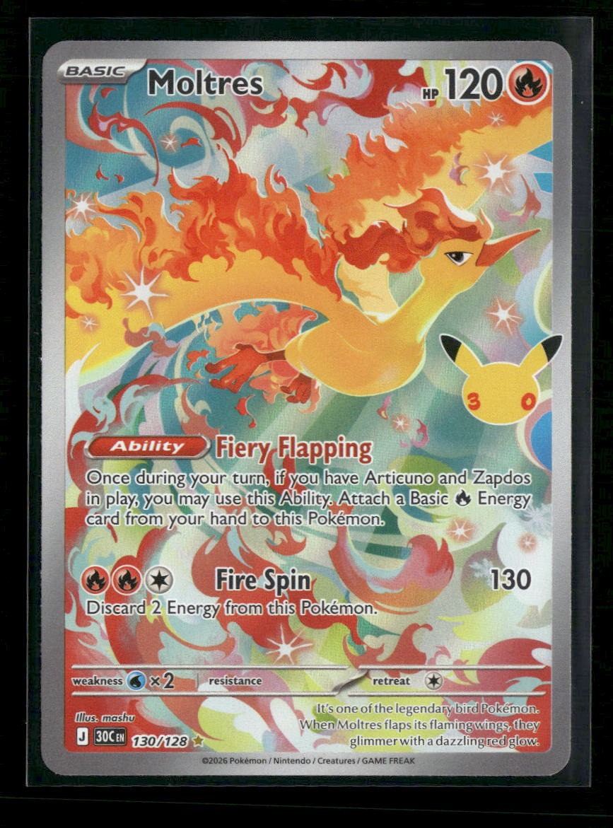 ME: 30th Celebration Moltres #130/128