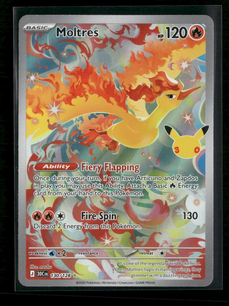 ME: 30th Celebration Moltres #130/128