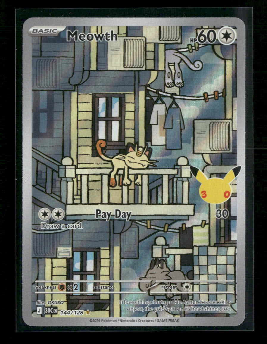ME: 30th Celebration Meowth #144/128